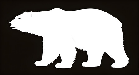 polar bear, bear silhouette, arctic animal, wildlife icon, minimal bear, polar wildlife, ice bear, snow animal, animal silhouette, nature icon, cold climate animal, bear illustration, simple animal, a © QPIXEL