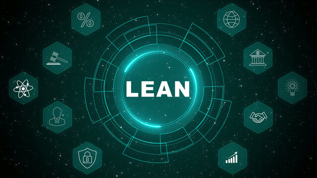 Lean, Six sigma, quality control and manufacturing process management concept. workflow by eliminating non-value-added activities and continuously improving processes. 4k animation video