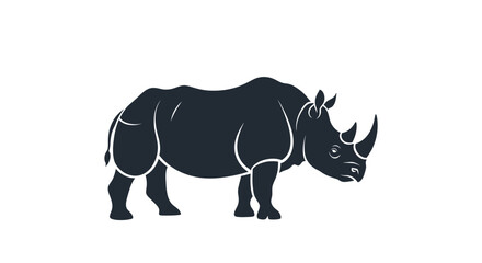 Black Rhino Side Profile View Animal. © paman
