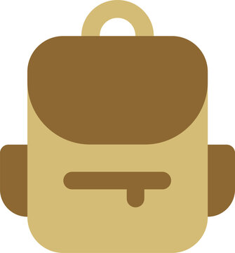 Backpack icon illustration, simple bag design ideal for travel, school, hiking, and everyday use concepts.