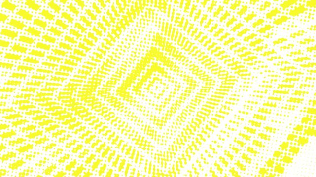 A collection of abstract geometric designs including distressed halftone textures and repeating concentric squares and diamond shapes.