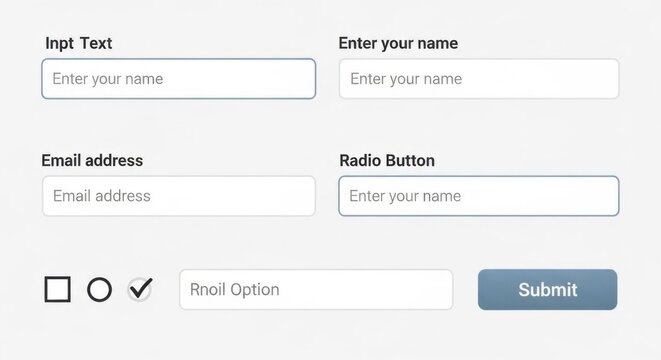 Collection of various input form elements.