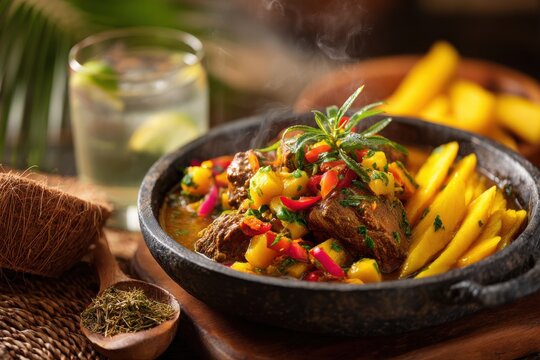 Vibrant Guyanese Summer Dish Display