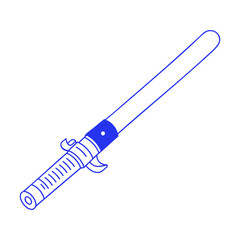 Naklejka premium Light Sword Doodle Illustration