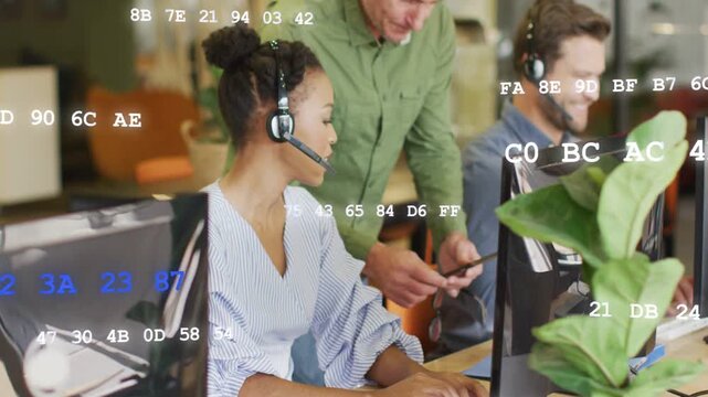 Vertical video: Lead walking in, showing phone and guiding support agent typing with code to help