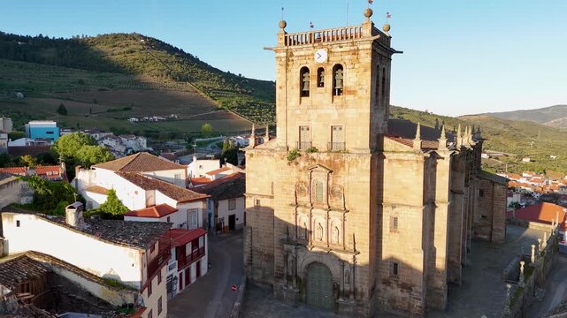 Aerial view of freixo de espada a cinta church