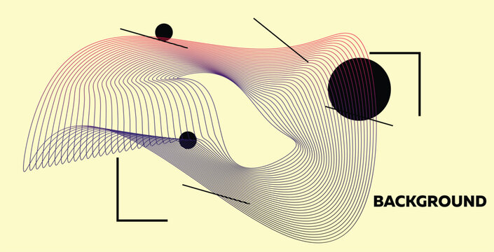 Trendy dynamic linear waves abstract background. trendy Minimalist style posters with splash concept. Futuristic modern minimalist vertical element. Composition of geometric shapes