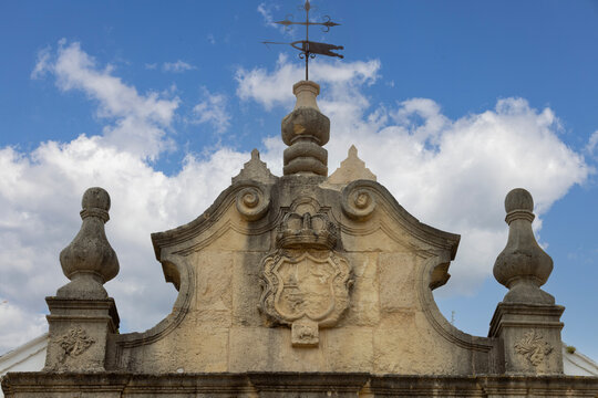 Main entrance gate of Real Maestranza de Caballeria library, Ronda, Spain, Andalusia