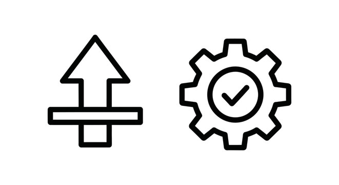 Rule priority and priority setting icons with priority importance mechanism illustration strategy management decision business workflow minimalist isolated