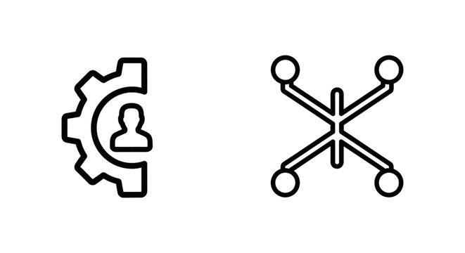 Rule group and group condition icons with condition organization structure settings configuration flowchart workflow connection management business illustration technology software