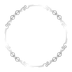 Fototapeta premium silver art circle frame