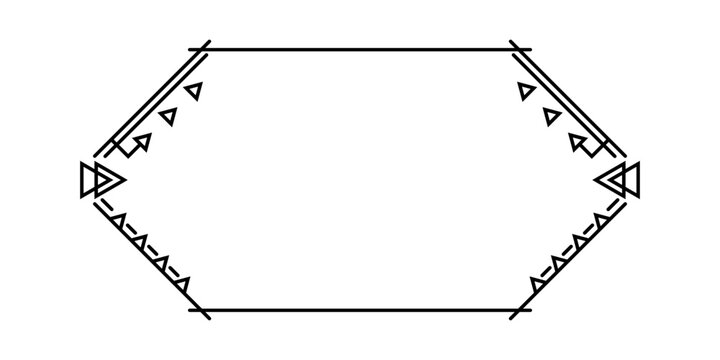 hexagon shape frame