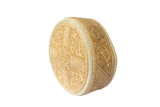 Golden Embroidered Traditional Muslim Cap