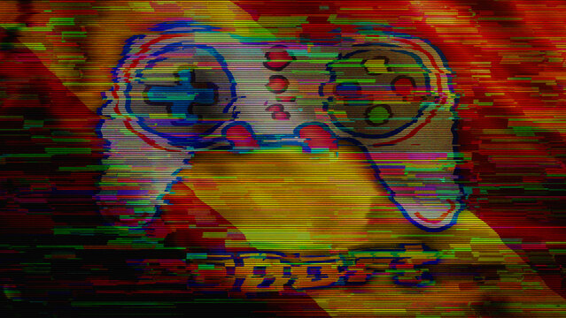 Esport video game symbol flag and digital technology illustration