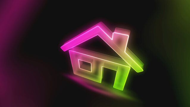 Smart home symbol cyber sign technology illustration