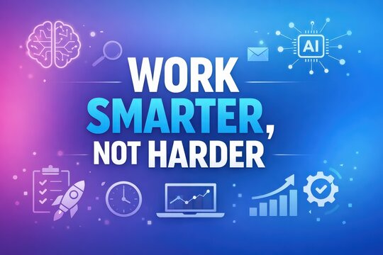 Work Smarter Not Harder with Ai and Business Automation Concept