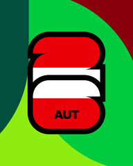 Bold Austrian Team Flag Number 26 Design for the Anticipated Football 2026 Sports Tournament Celebration © lunarts_studio