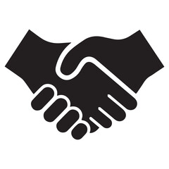 Obraz premium Handshake agreement vector illustration, flat design business partnership