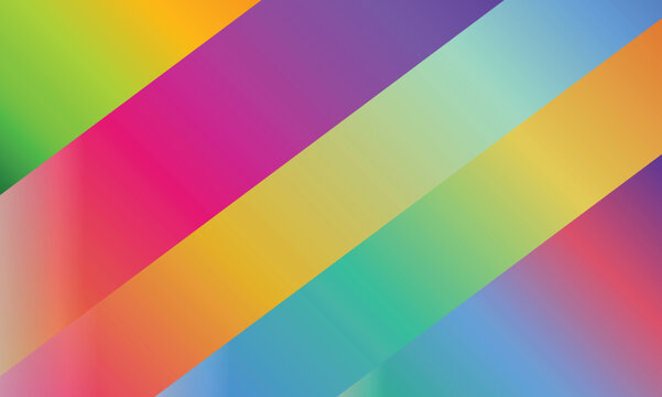 Vibrant abstract background with diagonal stripes showcasing a spectrum of gradient colors, creating a dynamic and modern visual.
