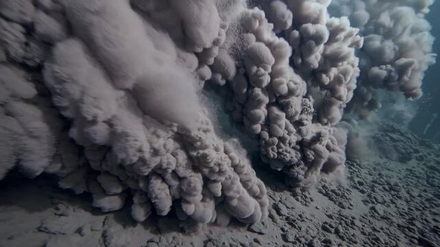 Underwater Drone Records Rapid Morphological Transformations Amid Muddy Sediment Clouds And Instability