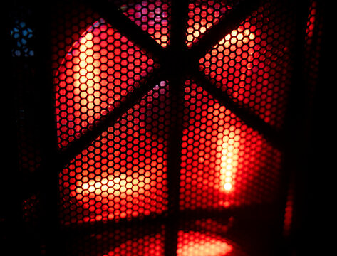 Air cooling fan of Desktop Computer with red light