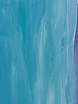 Oil painting background with thick brushstrokes on linen canvas texture