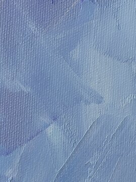 Oil painting background with thick brushstrokes on linen canvas texture