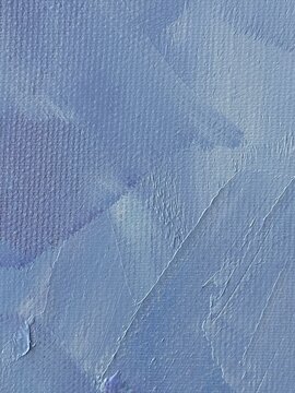 Oil painting background with thick brushstrokes on linen canvas texture