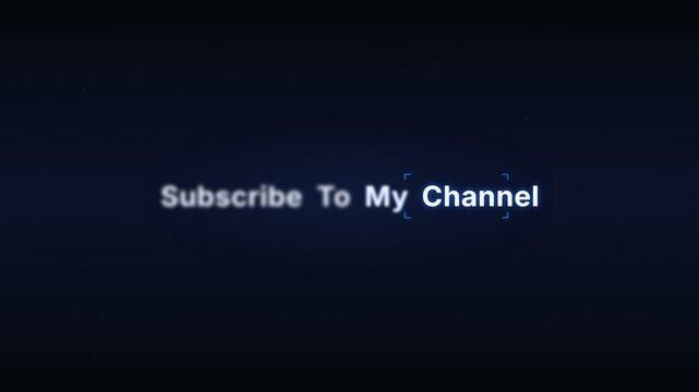 Subscribe To My Channel Call To Action Graphic.