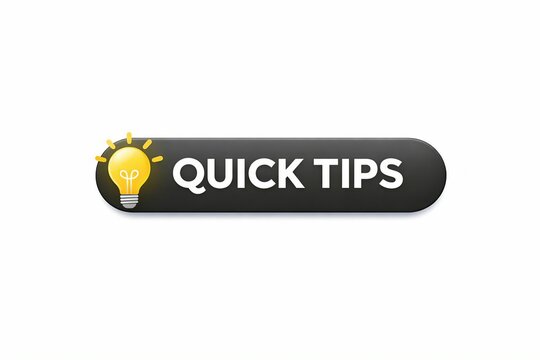 Creative quick tips banner featuring a lightbulb icon to inspire effective and efficient learning strategies.