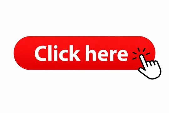 A vibrant red clickable button with a hand icon indicating interaction on a digital interface.