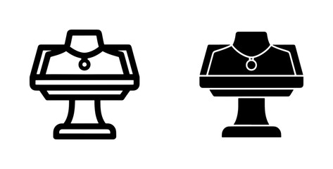 vector silhouette set of necklace stands minimalistic design elements © Aslam