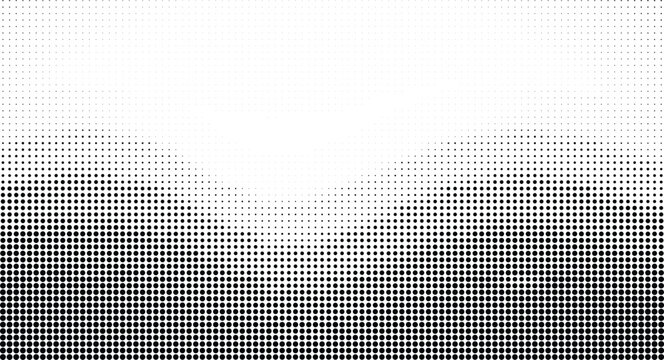 Dark gradient background created with dense dots on a transparent grid.