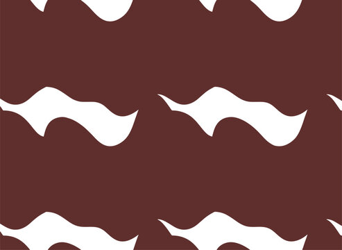 brown wave pattern vector illustration, flat design