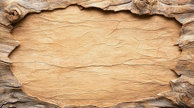 Textured Light Brown Natural Frame Background