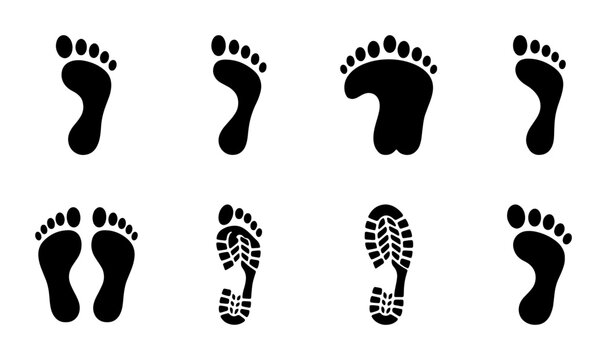 foot print on white