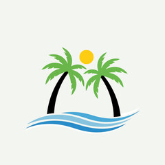 Obraz premium Tropical vacation travel summer sunny beach.