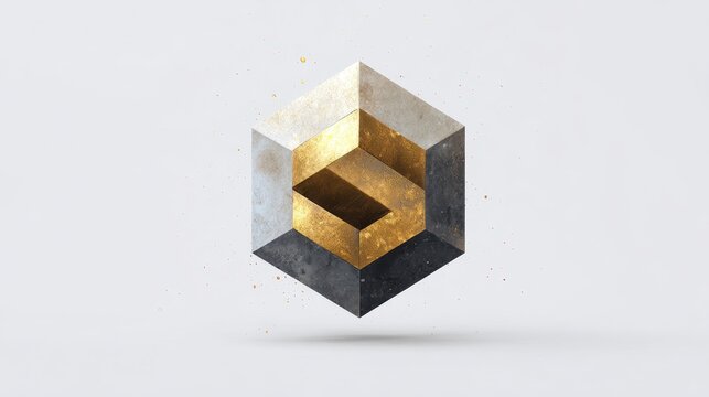 Modern Stylized S Glyph in a Hexagonal Frame for Branding Materials