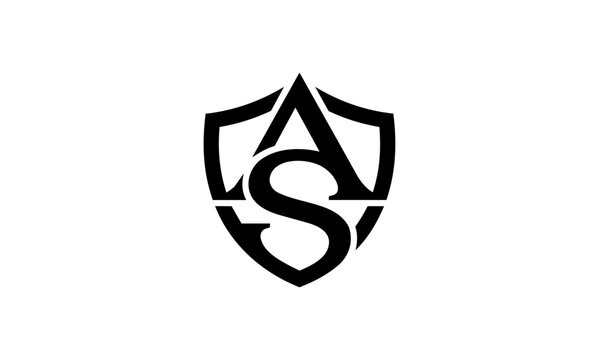AS logo or SA initial letters monogram logo