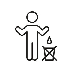 Obraz premium Conscious Waste Management and Responsible Disposal Icon