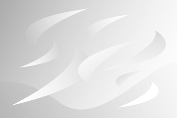 Fototapeta premium White gray abstract leaf shape modern background. concept design