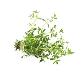 Obraz premium Bunch of fresh thyme isolated on white