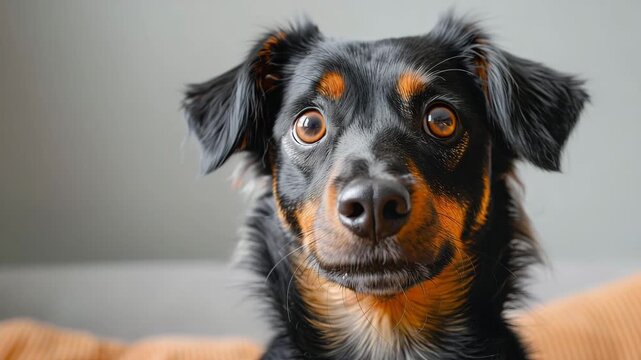 funny dog ​​close up