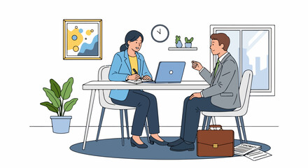 Fototapeta premium Business people working together office.