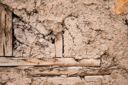 Old and weathered colorful wall background