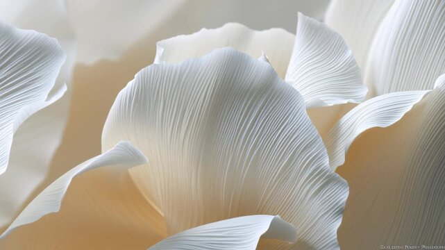 Elegant white and cream petals close-up: nature's delicate beauty
