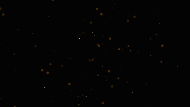 Golden Particle Explosion on Black - Luxury Cosmic Dust Effect