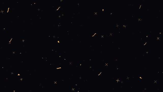 Night sky with shooting stars and constellations time-lapse
