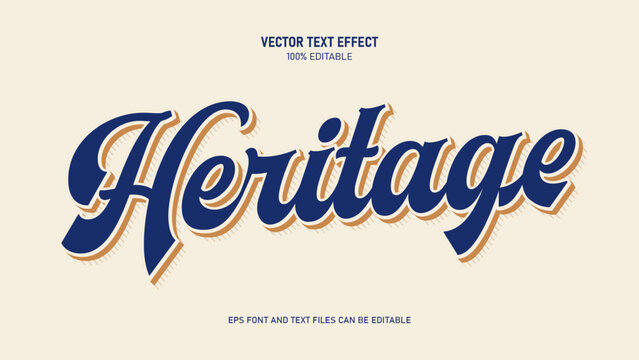 Heritage text effect