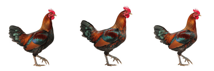 Junglefowl Chicken Standing Natural Colors - Gallus gallus - Wild Ancestor Poultry - Coq de Lafayette - Bankivahuhn - Wildlife Livestock Photography SEO for Nature and Biology Studies © Homelander